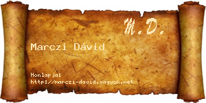 Marczi Dávid névjegykártya