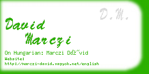 david marczi business card